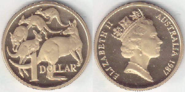 1987 Australia $1 (Mint Set only) Proof A004232